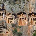 Dalyan Kaunos antik kaya mezarlari