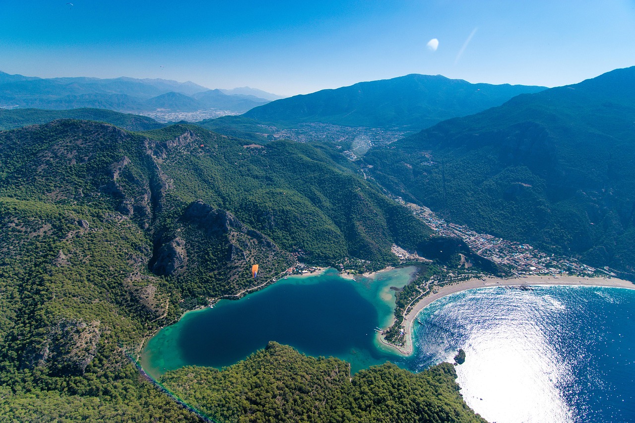 Oludeniz mavi lagun genel manzarasi