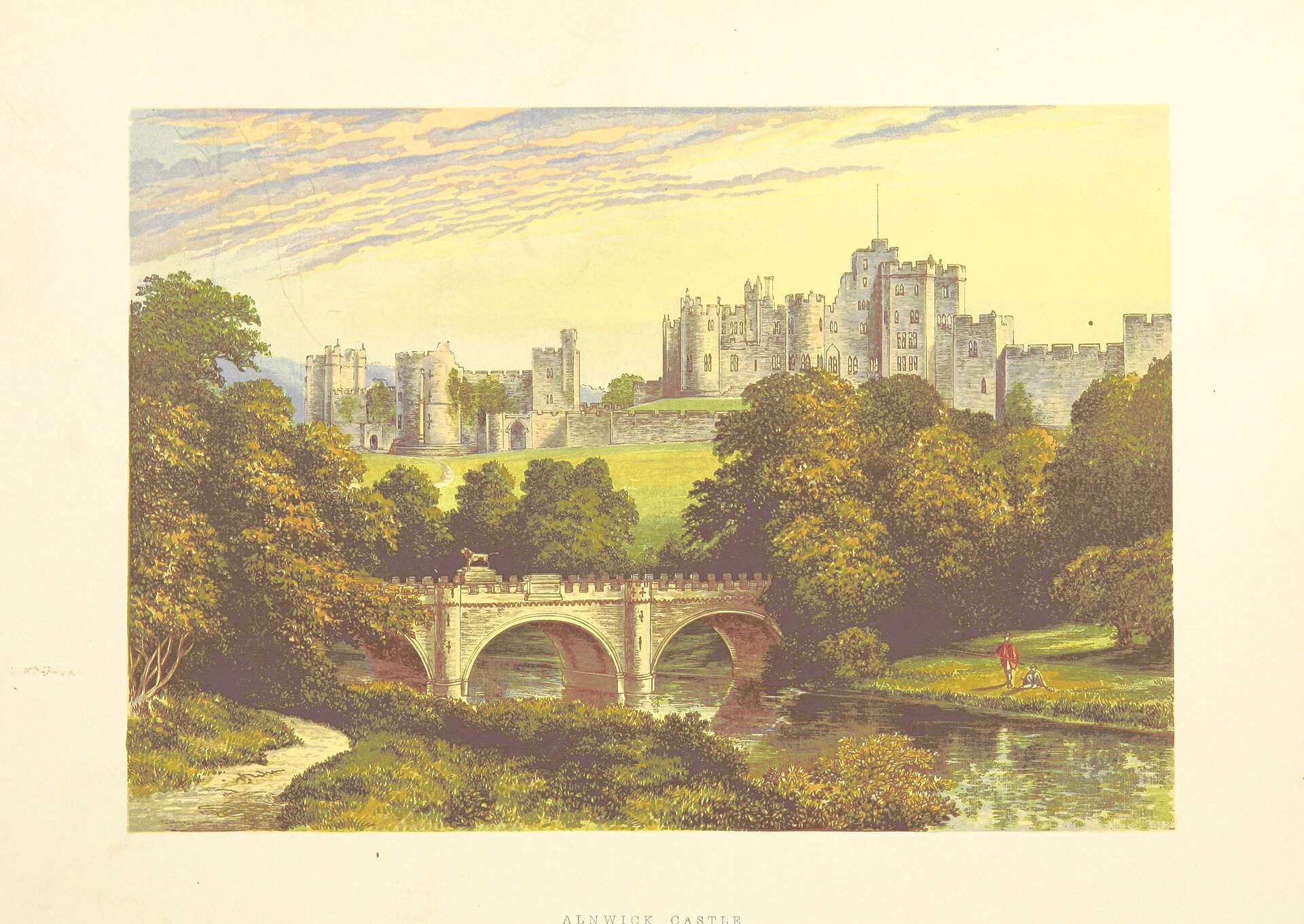 Alnwick Kalesi tarihi gravür
