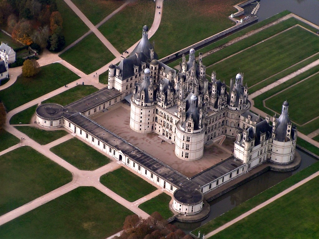 Château de Chambord havadan görünüm