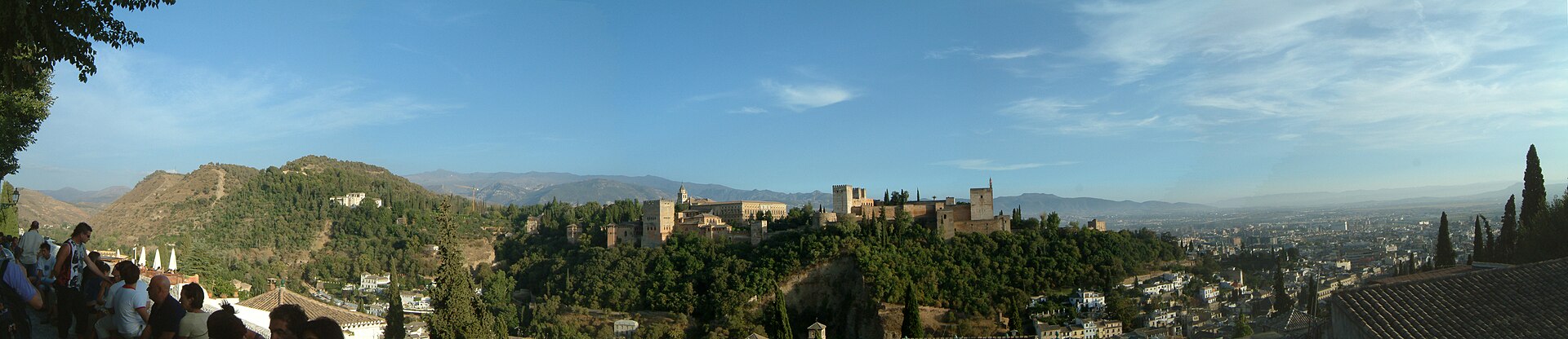 Elhamra Sarayı Granada panorama