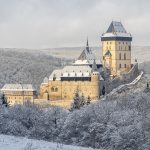 Karlštejn Kalesi kışın
