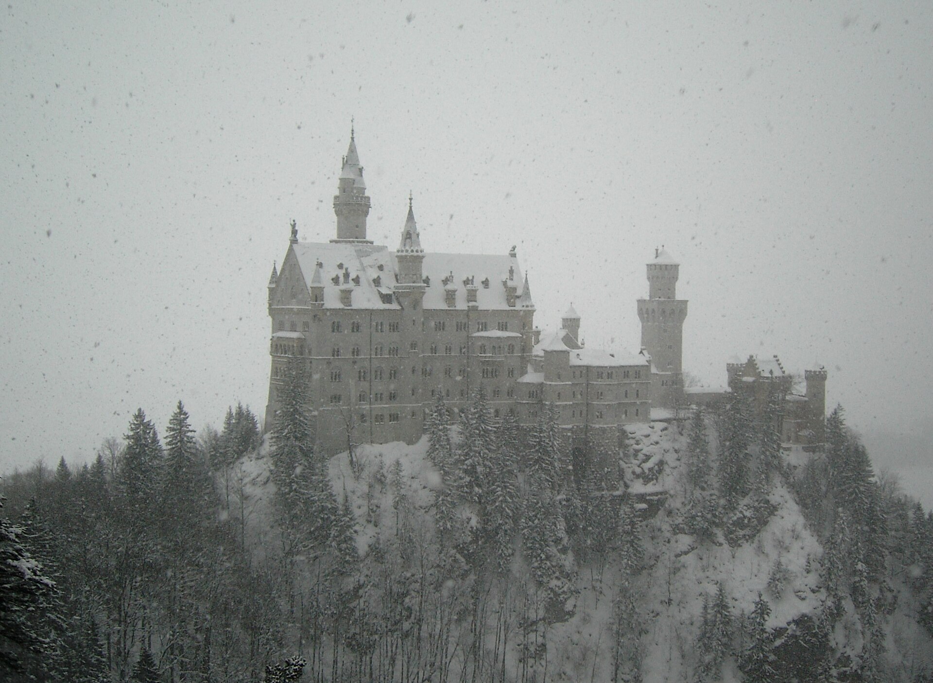 Neuschwanstein Şatosu kışın