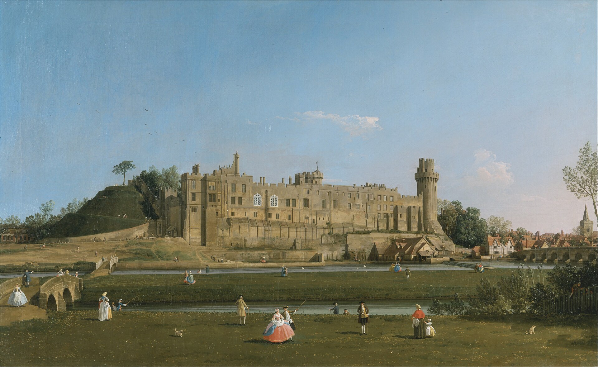 Canaletto Warwick Kalesi tablosu
