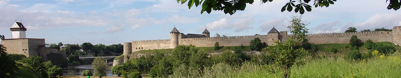 Narva ve İvangorod panoraması