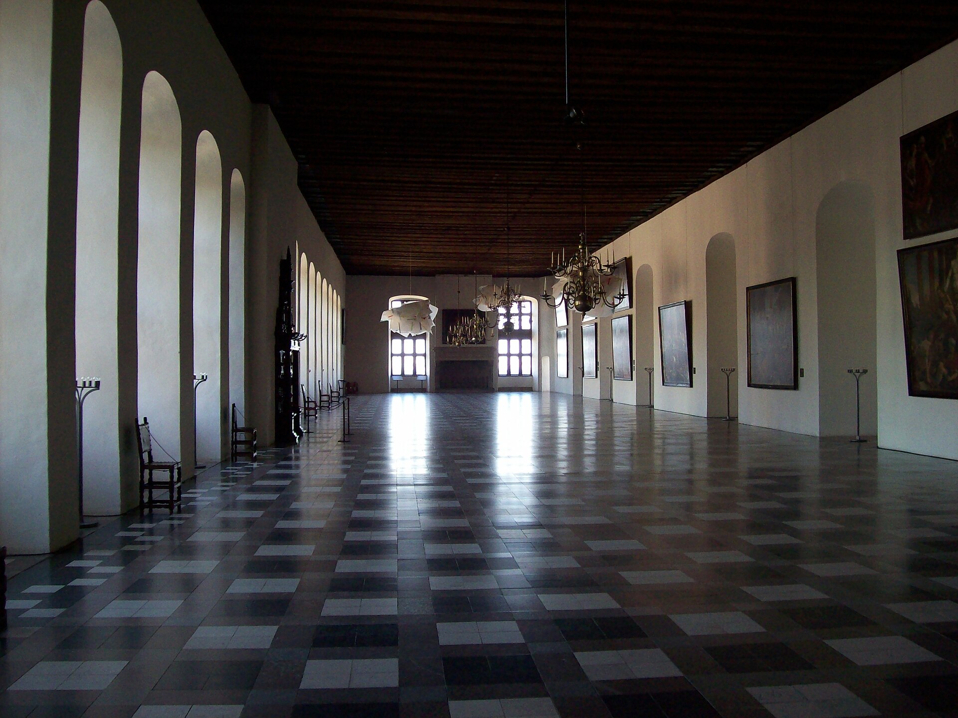 Kronborg Kalesinin buyuk balo salonu