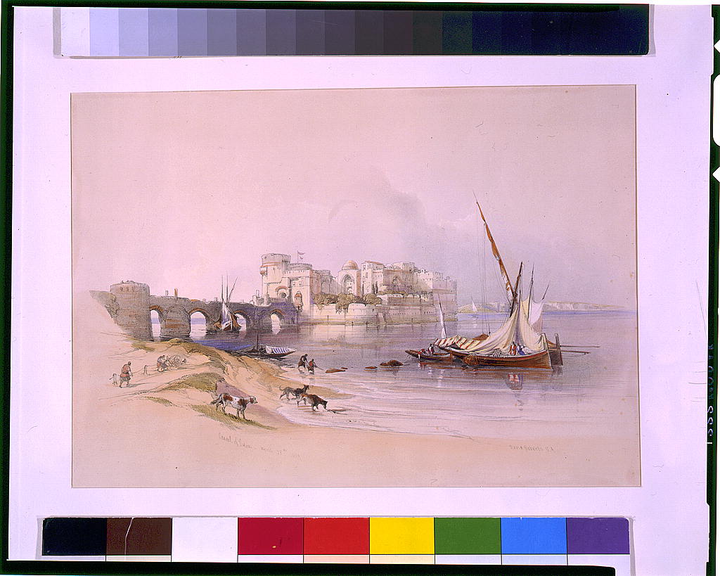 Sayda kalesi, David Roberts, 1839