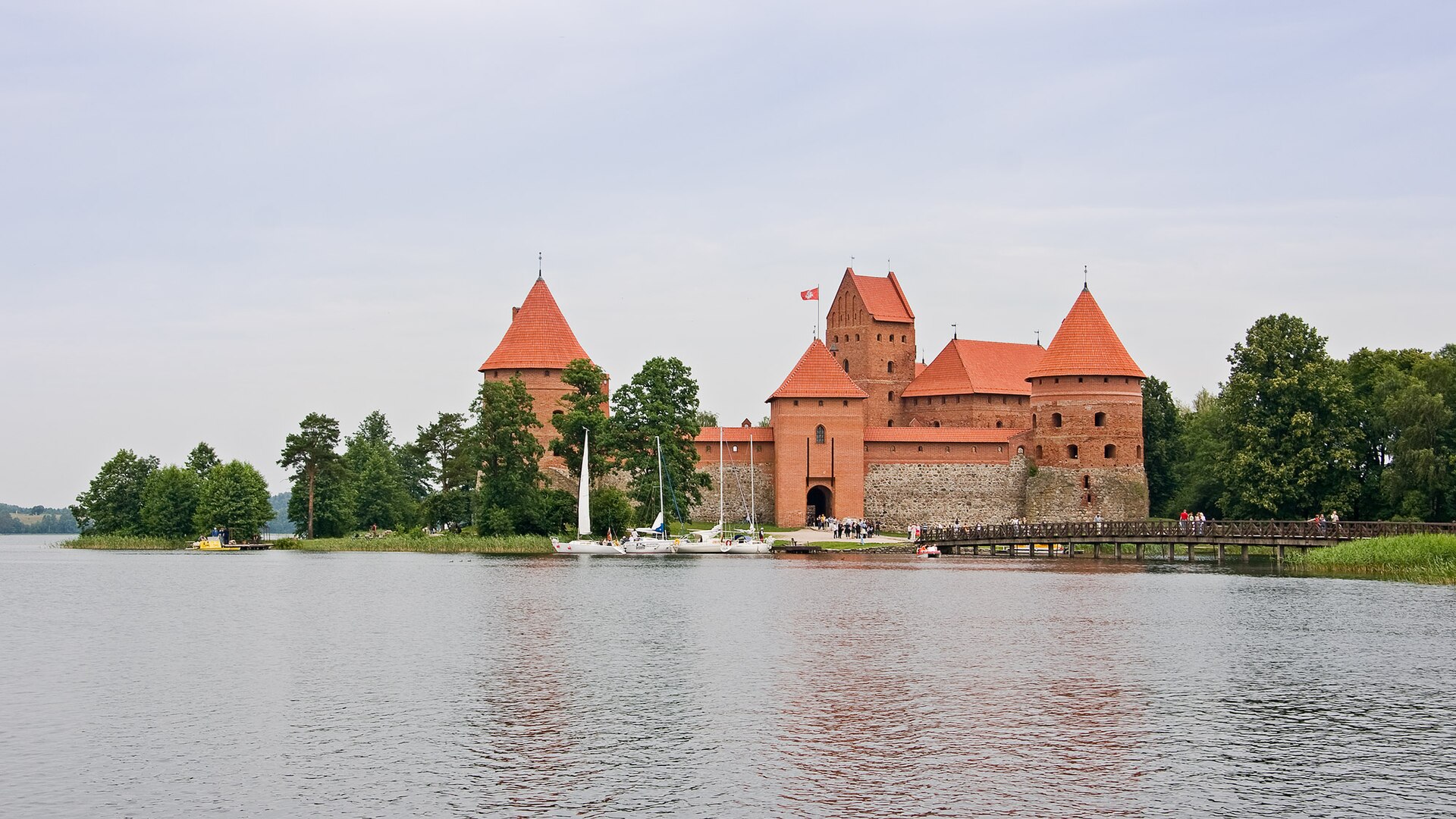 Trakai Ada Kalesi'nin görünümü